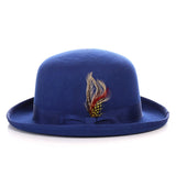 Ferrecci Wool Bowler Hat in Royal Blue