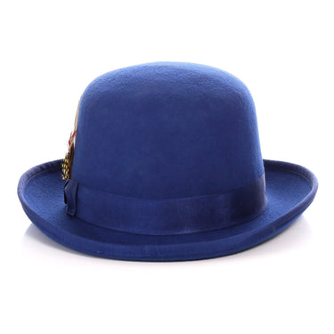 Ferrecci Wool Bowler Hat in Royal Blue