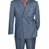 Vinci Smoke Blue Regular Fit Double Breasted Suit - DRK-5
