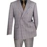Vinci Gray Regular Fit Double Breasted Suit - F-DRW1