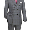Vinci Charcoal Regular Fit Double Breasted Suit - DRW-2