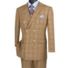Vinci Mocha Regular Fit Double Breasted Suit - DRW-2