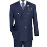Vinci Navy Regular Fit Double Breasted Suit - F-DRW2