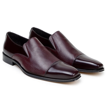 Belvedere Andreo in Burgundy Premium Italian Deerskin & Nappa Leather Slip-Ons
