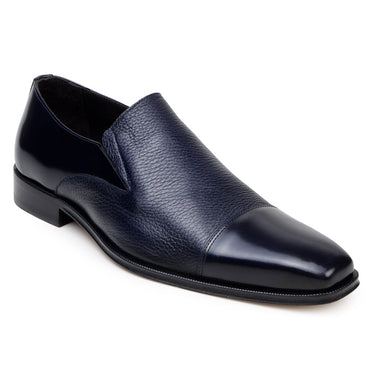 Belvedere Andreo in Navy Deerskin Slip-on Dress Shoes