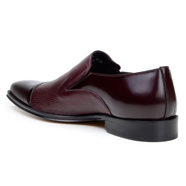 Belvedere Andreo in Burgundy Premium Italian Deerskin & Nappa Leather Slip-Ons
