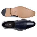 Belvedere Andreo in Navy Premium Italian Deerskin & Nappa Leather Slip-Ons