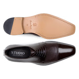 Belvedere Alexander in Brown Premium Italian Deerskin Leather Oxfords