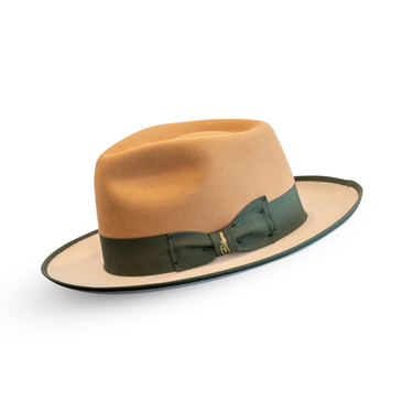 Bellissimo Fox Two Tone in Camel and Silverbelly Wool Fedora