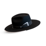 Bellissimo Stud in Black and White Fur Felt Fedora