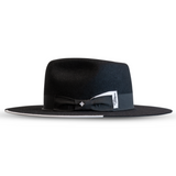 Bellissimo Stud in Black and White Fur Felt Fedora