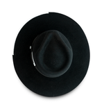 Bellissimo Stud in Black and White Fur Felt Fedora