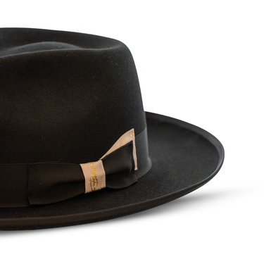 Bellissimo Fox in Black Fur Felt Fedora