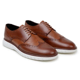 Belvedere Enzo in Antique Tan Men's Leather Wingtip Hybrid Oxfords