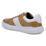 Belvedere Olivier in Tan / White Men's Low-Top Suede Sneaker