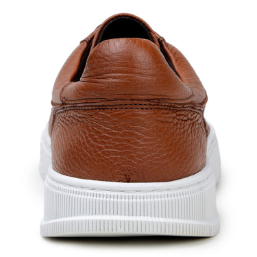 Belvedere Matteo in Antique Tan Pebbled Leather Low-Top Sneaker