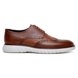 Belvedere Enzo in Antique Tan Men's Leather Wingtip Hybrid Oxfords
