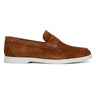 Belvedere Niko in Bourbon Suede Penny Loafer Sneaker in Bourbon #color_ Bourbon