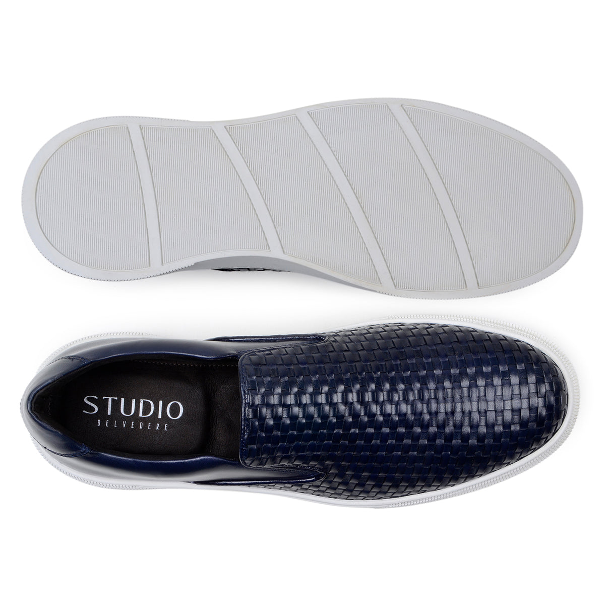 Belvedere  Blue Suede Braided Bit Slip-On Loafers Sz 11D. Bag7 Studio Loafers – Belvedere Shoes main image 3