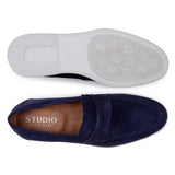 Belvedere Niko in Navy Suede Penny Loafer Sneaker