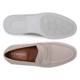 Belvedere Niko in Sand Suede Penny Loafer Sneaker