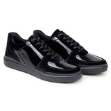 Belvedere Edmound in Black Men's Patent Leather and Suede Sneakers