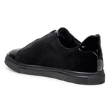 Belvedere Silvano in Black Men's Velvet and Patent Low-Top Sneaker