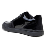 Belvedere Edmound in Black Men's Patent Leather and Suede Sneakers