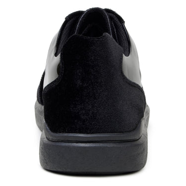 Belvedere Edmound in Black Men's Patent Leather and Suede Sneakers