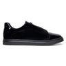 Belvedere Silvano in Black Men's Velvet and Patent Low-Top Sneaker in Black #color_ Black