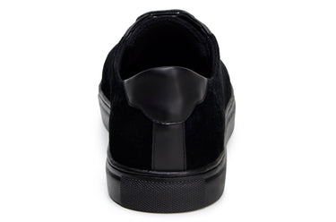 Belvedere Prince in Black Velvet & Polished Leather Formal Sneakers