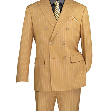 Vinci Camel Regular Fit Double Breasted Suit - DSS-4