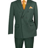 Vinci Hunter Green Regular Fit Double Breasted Suit - DSS-4