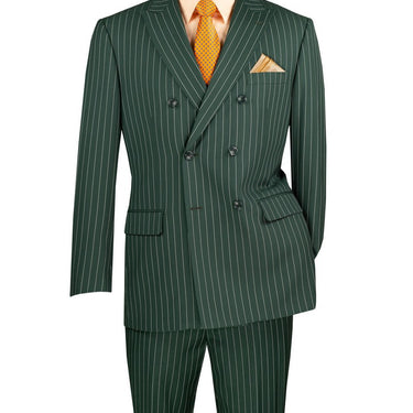 Vinci Hunter Green Regular Fit Double Breasted Suit - F-DSS