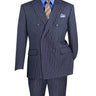 Vinci Navy Regular Fit Double Breasted Suit - F-DSS
