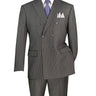 Vinci Charcoal Regular Fit Double Breasted Suit - DSS-4