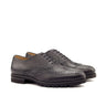 DapperFam Aeron in Black Men's Italian Full Grain Leather Full Brogue in Black