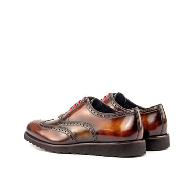 DapperFam Aeron in Brown / Fire / Tobacco Men's Hand-Painted Patina Full Brogue in #color_