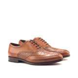 DapperFam Aeron in Cognac / Med Brown Men's Italian Leather Full Brogue in Cognac / Med Brown