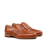 DapperFam Aeron in Cognac Men's Italian Leather Full Brogue in Cognac