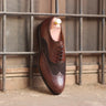 DapperFam Aeron in Dark Brown Men's Lux Suede & Italian Leather Full Brogue in Dark Brown