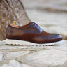 DapperFam Aeron in Dark Brown Men's Lux Suede & Italian Leather Full Brogue in Dark Brown