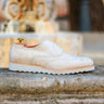 DapperFam Aeron in Ivory Men's Italian Suede Full Brogue in Ivory