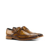 DapperFam Brenno in Cognac Men's Hand-Painted Patina Single Monk in Cognac
