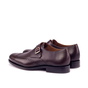 DapperFam Brenno in Dark Brown Men's Italian Leather Single Monk