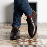 DapperFam Brenno in Dark Brown Men's Italian Leather Single Monk — Style 5693