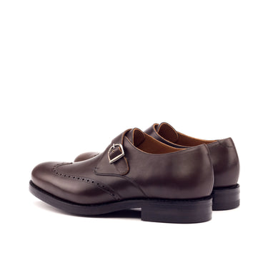 DapperFam Brenno in Dark Brown Men's Italian Leather Single Monk