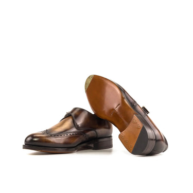 DapperFam Brenno in Fire Men's Hand-Painted Patina Single Monk in