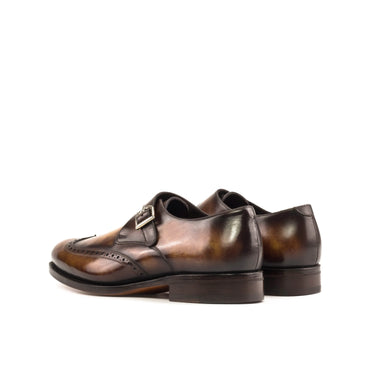 DapperFam Brenno in Fire Men's Hand-Painted Patina Single Monk