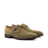 DapperFam Brenno in Khaki Men's Lux Suede Single Monk in Khaki